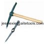pick axe with wooden handle